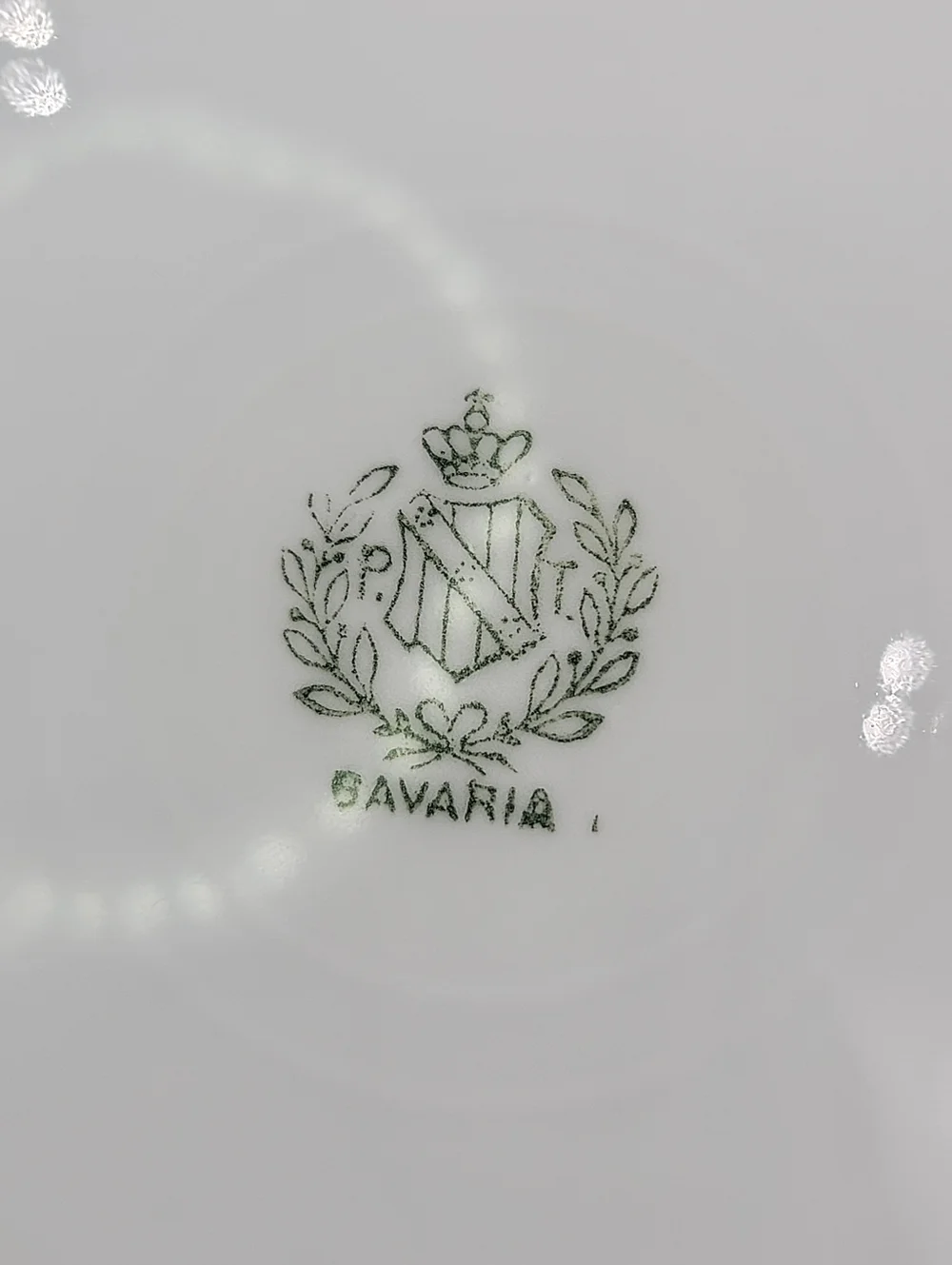 Bavaria Germany Salad Plates Set 4 Pink Rose Garland Gold Trim Vintage